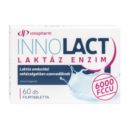 Innopharm Innolact Laktáz enzim 6000 FCCU étrend-kiegészítő filmtabletta 60 x